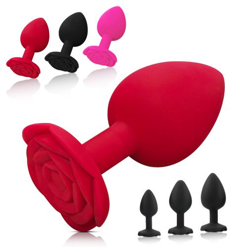 New Rose Silicone Backyard Anal Plug Alternative Expansion  Sex Toy