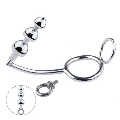 Sex Toys Stainless Steel Sm Anal Hook and Detachable Anal Plug Set Anal Plug Hook Sex Accessories