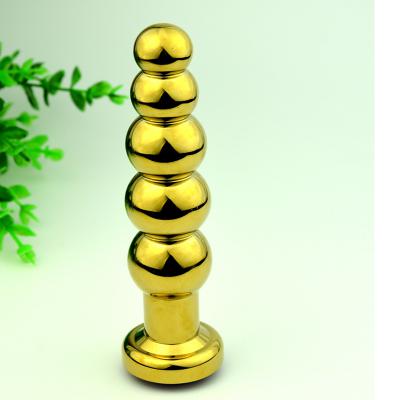 Stainless Steel Prostate Massage Butt Plug Heavy Anus Beads with 5 Balls Sex Toys for Men and Women Gay Metal Anal Plugs