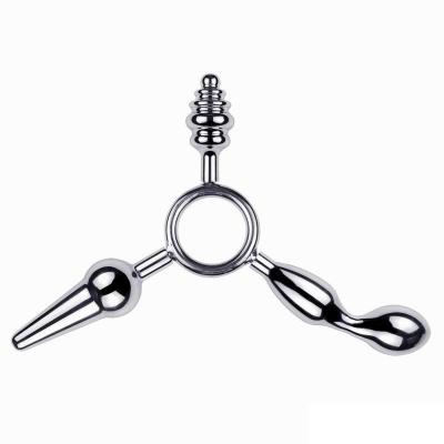Three Head Butt Plug Erotic Toys Aluminium Alloy Anal Plug Adult Products for Men Women Vagina Prostate Massager Anus Dilator