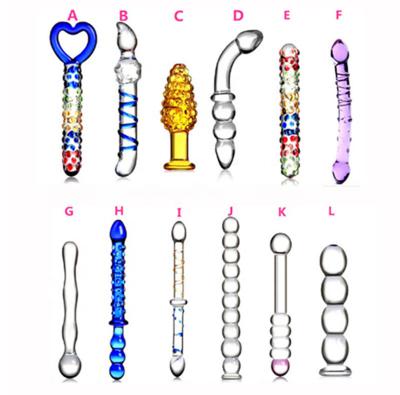 12pcs High Grade Different Size Glass Dildos For Women G Spot Stimulation Crystal Dildo