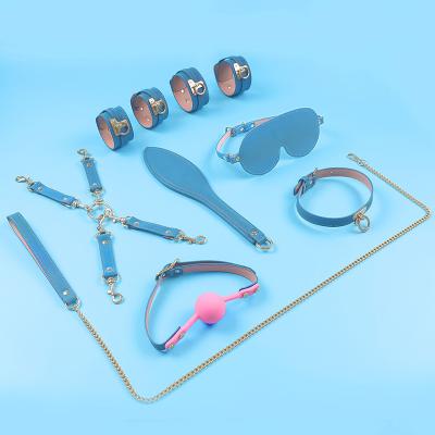 7 Pcs/set Leather BDSM Bondage Set Restrictions Body Sex Toy for Couple SM Game Restrictions Bondage Set
