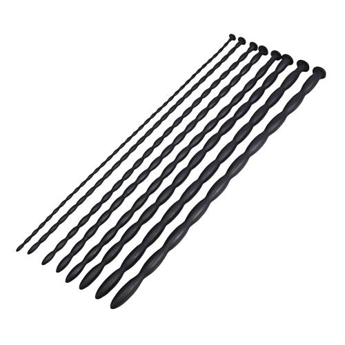 Adult Articles Female Black Small Long Silicone Masturbation Stick for Woman