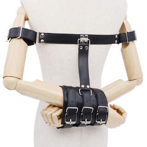 Bdsm  Leather Backhand Handcuffs Slave Couple Bondage Training Female Bdsm Japanese Suit Sm