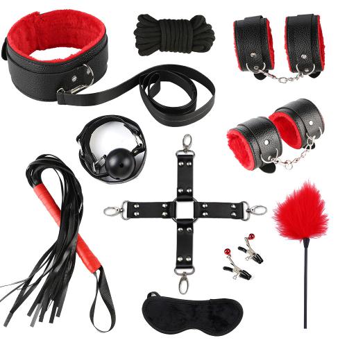 Adult Games Bondage Restraints Kit Leather Hand Cuffs Sex Toys for Couples Handcuffs Kits