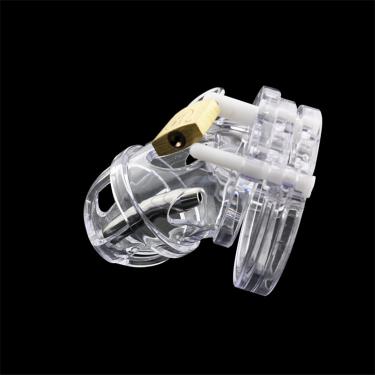 Adult Products Short Urinary Urethral Catheter Male Chastity Lock Chastity Cage for Men
