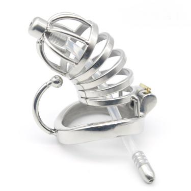 Arc Card 3 Rings 40MM 45MM 50MM Stainless Steel Chastity Lock Cage Cock Cage with Conduit for Men