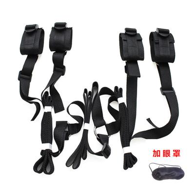 BDSM Bondage Sex Toy on the Bed Restrictions Body Belt Handcuff for SM Game Adult Product
