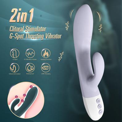 Best Selling 10 Speeds 42 Degrees Heating Clitoral Stimulation Rabbit Vibrator  G Spot