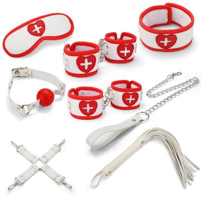 Bondage Kit Sexy Flirting Fetish 8 Pieces Nurse Bdsm Kit for Beginners