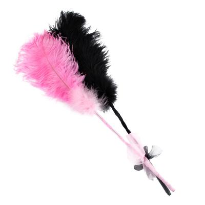 Bondage Ostrich Feather Erotic Accessories Feather Sexy Toys Couple Flirting Tease Stick Feather Paddles