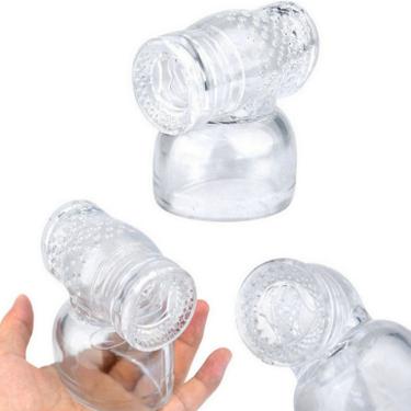Clear Tpe Male Large Av Vibrator Headgear Massage Hitachi Magic Massager Accessory