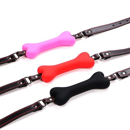Dog Bone Gags Open Mouth Sex Toys Leather Quality Sex Mouth Gag