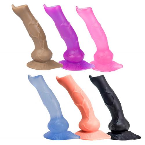 Dog Realistic Pvc Dildo Long Artificial Penis Real Skin Feeling Strapless