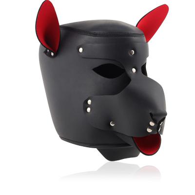 Dog Slave Balaclava Headgear Bondage Restraints PU Leather Neck Collar Sex Toys for Women Men Gay Adult Games Couples Flirting