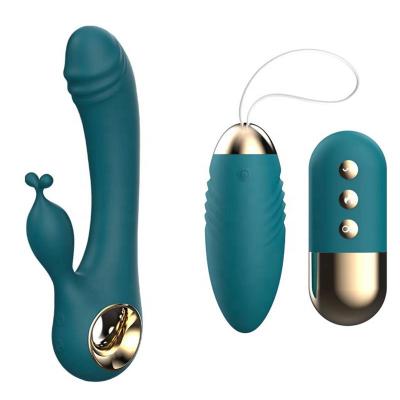 Double Head Girls G Spot Vagina Pussy Rabbit Dildo Vibrator  Cilt Remote Control Vibrating Egg Realistic