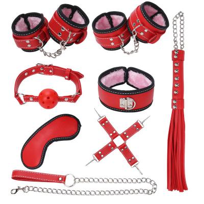 Factory Sales Sex Toy Sexy Slave Leather Bed Plush Leather Kit Bondage for Adult Bondage Set