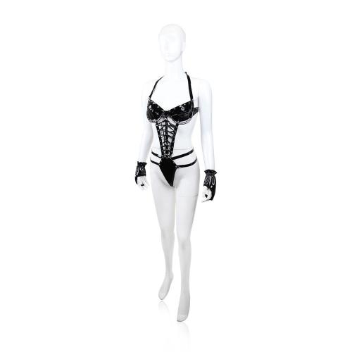 Fetish Erotic Costume Leather SM Bondage Sexy Temptation Flirting Costume Black Couple BDSM Bondage Lingerie Sex Toys