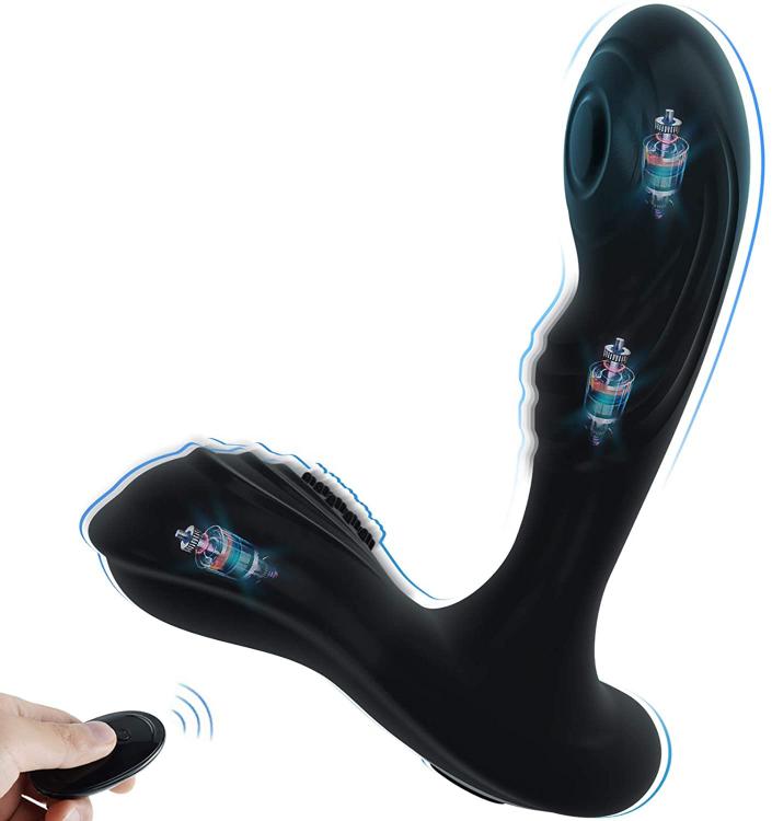 Flapping Remote Control Anal Butt Plug Prostate Vibrator With   Tail  For Men Masturbation