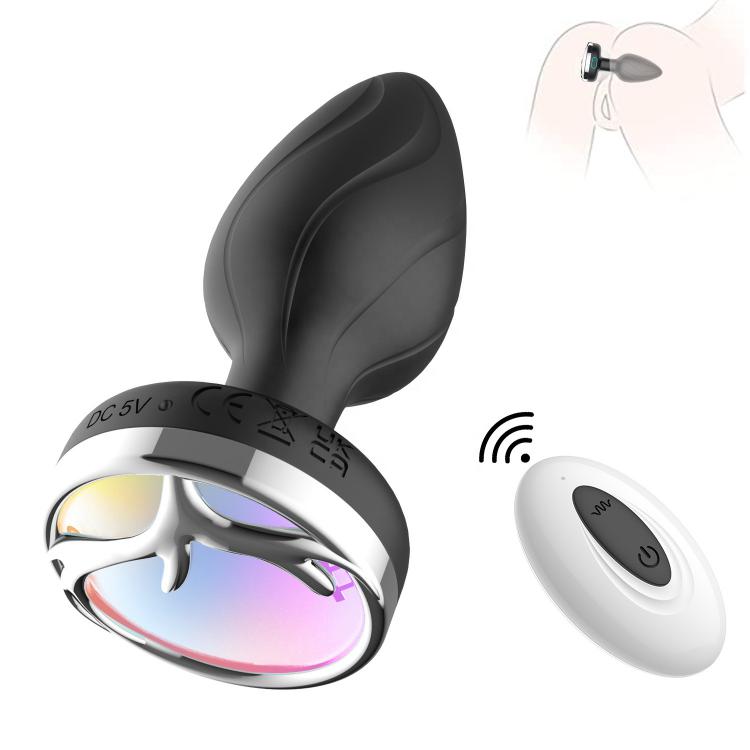 Flashing Vibrating Silicone Anal  Wireless Led Vibrator 10 Mod Butt Plug Electric Vibrador  For Woman
