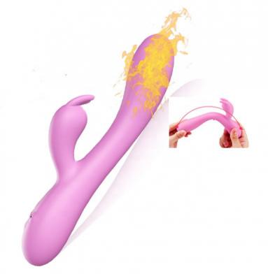 G Spot Rabbit Vibrator With Heating Function Female Dual Stimulator Vagina Clit Massager For Women