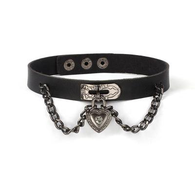 Heart Shaped Sm Games Women Leather Neck Collar Bondage Sex Bdsm Necklace Choker