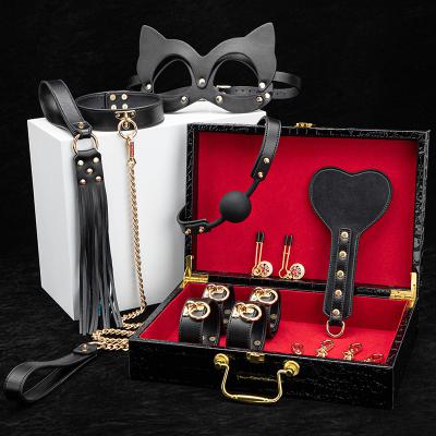 High End Leather Adult Game Bondage Restraint Female Bondage Set for Beginners Sex Bondage Kit Slave Game