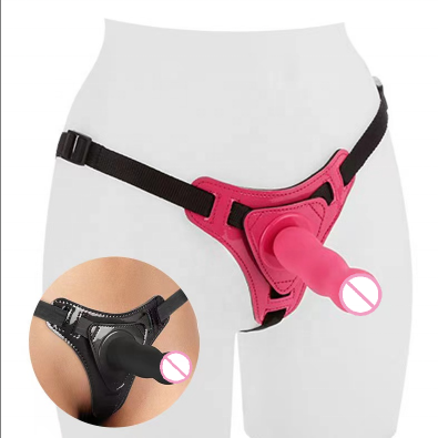 Hot 5.03'' Inch Lesbian Realistic  Wear Artificial Penis Belt Strap On Dildos For Women Couples