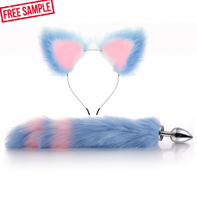 Hotselling Fox Tail Set With Hairpin For Couple Cosplay Ana Butt Plug