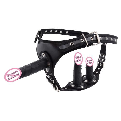 Lesbian Silicone Sex Toys Double Dildos  Detachable Leather Pants Masturbating Underwear Vaginal Anal Plug  Toys