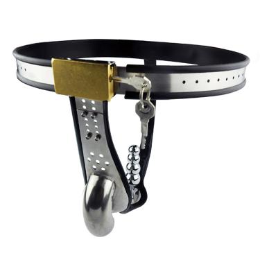 Male Chastity Belt Stainless Steel Underwear with Anal Plug Chastity Cages Chastity Device Cock Cage Penis Lock Adult Game
