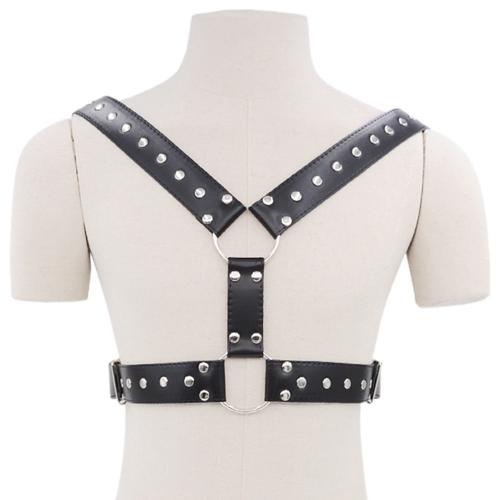 Men's Bondage PU Leather Belt Chest Harness Gay Buckles Clubwear Punk Strap BDSM