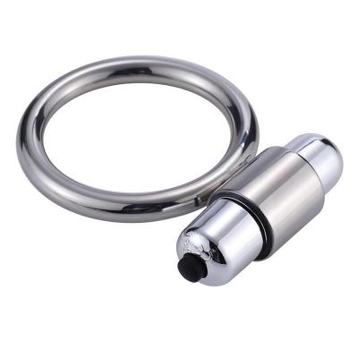 Multi-Frequency Penis Ring Male Scrotum Pendant Vibrator Sex Toy for Men Delay Ejaculation Metal Weight-Bearing Cock Ring