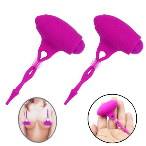 Nipple Stimulation Vibration Nipple Clips Lock Fine Ring Breast Masturbation Couple Passion Adult Supplies