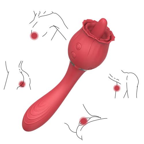 Oem   Licking Tongue Clitoral Vibrator Woman G Spot Clitoris Stimulate Rose