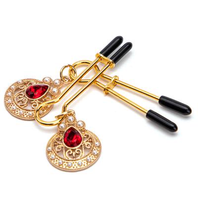 Pearl Metal Taste Breast Clip Nipple Adjustment Chest Stimulation Teases High-End Breast Clip Husband and Wife to Flirt and Itch
