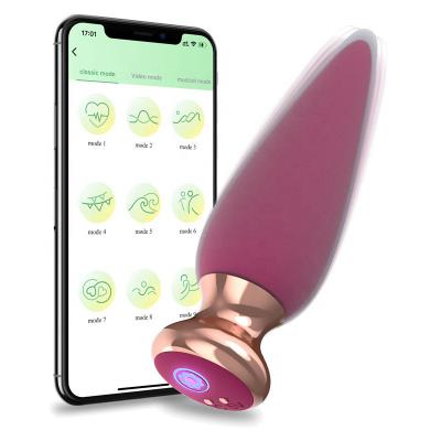 Phone App Anal Vibrator Silicone Flexible Butt Plug  10 Modes For Men And Women Vibrating
