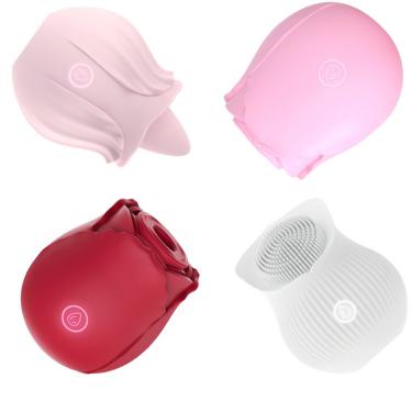 Private Play Fun Rose Female Masturbation Device Tongue Licking Remote Wireless Anal Egg Vibrator
