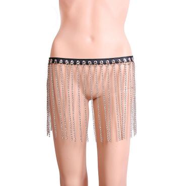SM Adult Sex Toys Extremely Tempting Sexy Iron Chain Underpants Dress Clothing for Sexy Ladies
