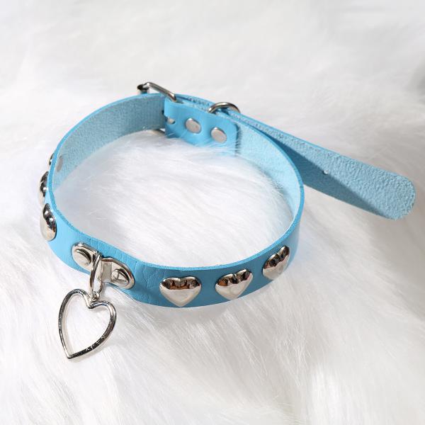 SM Collar Gothic love Rivet Fun Leather Collars love Pendant Lovers Flirting Adult Products