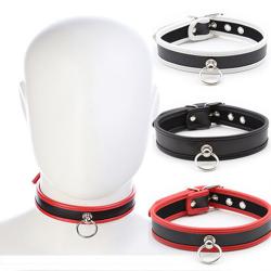 SM Sex Goods Bondage Pin Buckle Neck Sleeve Leather Neck Collar for Adult Sex Games