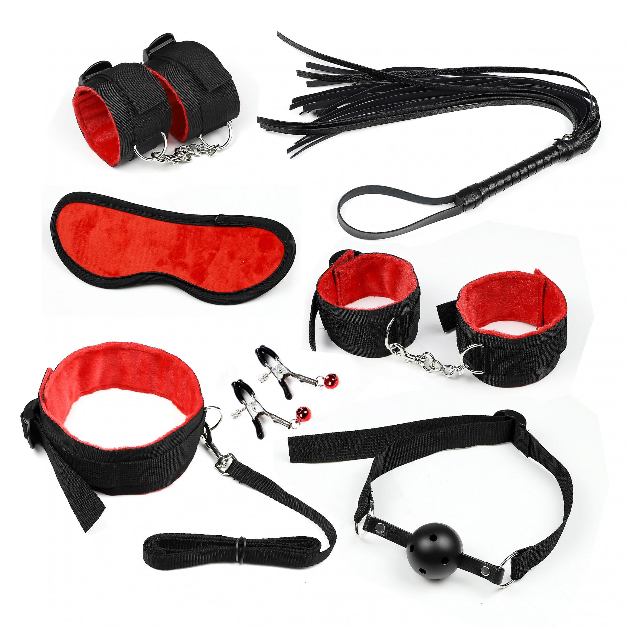 SM Sex Toys 7 Piece Sets Adult Bondage Sex Set for Adult BDSM