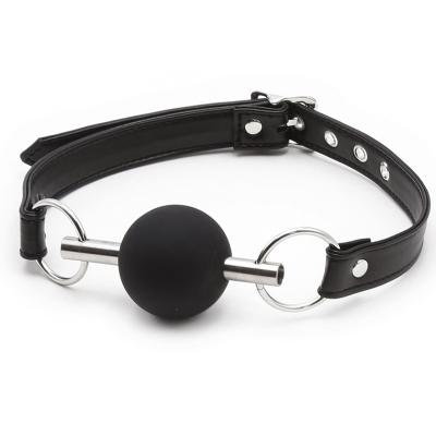 SM Sex Toys Couple Training Sexual Restraint Adult Products Leather Needle Buckle Silicone Mouth Ball