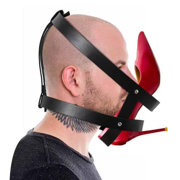 SM Sex Toys Heavy Taste Adult Couple Bondage Props Wearing Shoes Leather Hood