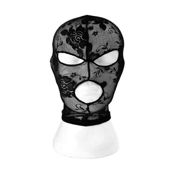 SM Sexy Black Performance Prop Veil Women's Veil Lace Pattern Headset Mask Adult Sex Products