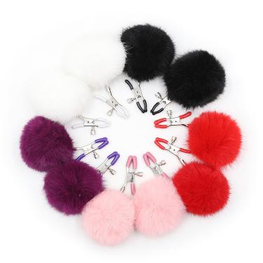 Sexy Nipple Clips Bdsm Bondage Restraints Kit Female Clamps Furry Ball  For Woman Game Fetish%