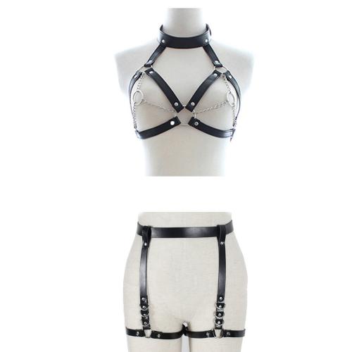 Sexy Products Woman Leather Harness Belts Female Bondage for Sex Leg Harness Adjustable Bondage
