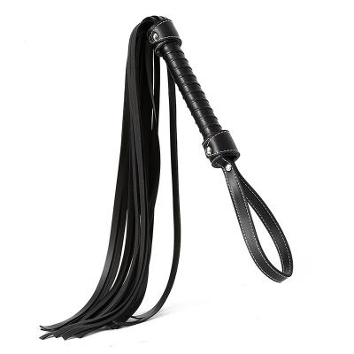 Sm   Black Leather Tuning Whip Foreplay Stimulation Pet