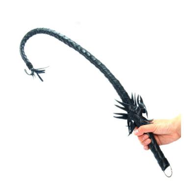 Snake-Shaped Whip Thickened Heavy Real Leather Passion Sex Toys