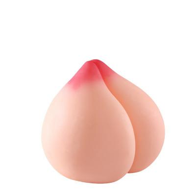 Soft Feeling Masturbator Cup  Manual Masturbation Silicone Peach Shape Breast Cups Channel Skin Tone Airplane Male